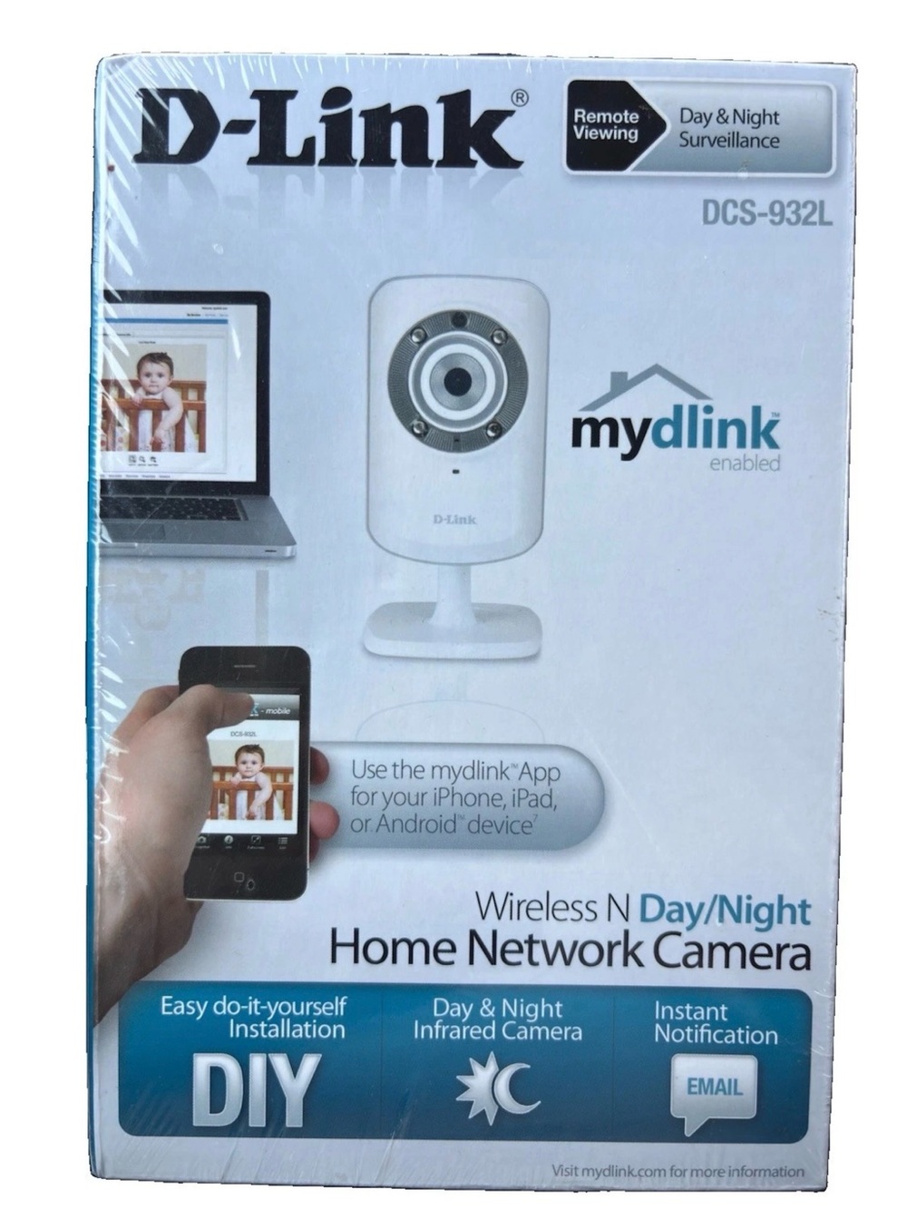D-Link DCS-932L Wireless Network Camera Day/Night Baby Monitor Security NEW